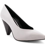 Rebecca Minkoff  Size 8 Zuria White Leather Black Heel Neutral Classic Heritage Photo 0