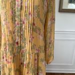 NWOT Finer Boutique Brand Prairie Floral Voile 2pc Shift Dress $125 M Yellow Size M Photo 3