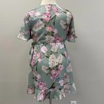 Show Me Your Mumu  Green Floral Evelyn Mini Wrap Dress - Size Large Photo 4