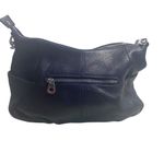 HESHE Women’s Pebble Leather Blue Designer Tote Shoulder Bag 11.5X4X8 Photo 1