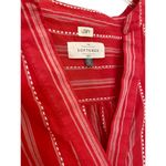 Loft Ann Taylor  The Softened Shirt‎ Red White Striped Bell Sleeve Tunic Top - M Photo 11
