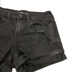 Old Navy Boyfriend Shorts Womens Size 4 Distressed Black Mid-Rise Jean Denim Photo 2