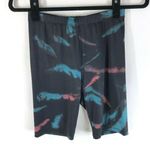 Afrm Womens Bike Shorts Pull On Tie Dye Stretch Black Blue Red XS Photo 0