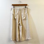 Anthropologie Pilcro Cargo Culottes Linen Blend Cropped Pants Cream Size 6 Photo 6