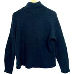 Abercrombie & Fitch  Black Ribbed Knit Pullover Mock Neck Turtleneck Sweater Sz M Photo 1