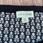 Maison Jules Black Short Sleeve Scoop Neck Top Photo 8