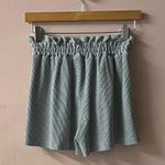 SheIn Light Gray Ribbed High Waisted Paper-Bag Short Shorts Size S EUC Photo 9