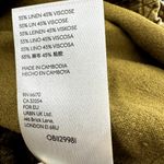 Anthropologie Rhys Utility Jogger Linen Pants High Rise Tapered Moss Green Large Photo 4