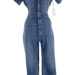 Good American  Solid Blue Denim Jumpsuit - 3 (Large) Photo 0