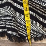 Rebecca Taylor  Blazer Fringe Hem Black Lamb Trim Peplum Jacket Striped 4 Photo 11