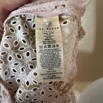 Ted Baker  Womens Adaale Blouse Light Pink Leaf Button Ruffle Sleeve Eyelet 2/US6 Photo 7