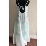Aerie Light Blue Sleeveless Maxi Dress Adjustable Straps & Tiered Skirt Large Photo 6