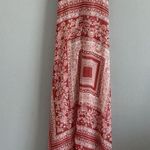 ZARA Paisley Fringe Maxi Dress Woman Size XS-S Sleeveless Red White Sleeveless Photo 4