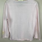 Alpha Massimo Rebecchi Pink Beaded Cardigan Floral Modest Flowers Prairie Preppy Size M Photo 2