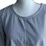 Free Assembly Blue Ruffled Relaxed Blouse Size L Photo 1