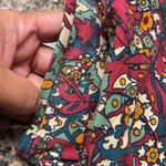 LuLaRoe  Maroon Floral Buttery Leggings Yoga Band One Size GUC #4067 Photo 3