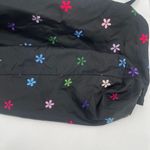 LeSportsac Bag Flower Embroidery Black Zipper Tote Lightweight Travel MultiColor Photo 6