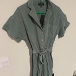 Lulus NWT  Relaxed Life Sage Green Short Sleeve Jogger Jumpsuit XS Photo 5