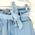 ZARA  Shorts Womens 6US Blue Relaxed Denim Paperbag Super High Waist Utility 4pkt Photo 6