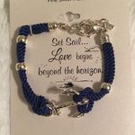 Adjustable Anchor Bracelet Blue Photo 0