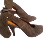 Carven Shoes Suede Bow Accents Slingback Heels Size 8.5 Photo 1
