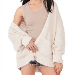 Free People Nevermind Cardi in Creme Brulee Eyelash Cardigan size Small Photo 0