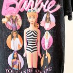 Barbie Gray Acid Wash Graphic Short Sleeves Tee Shirt US Medium Black Photo 1