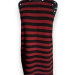 Everly Womens Dress Sz S Red Maroon Black Striped Tank Sleeveless NEW Photo 0