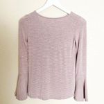 American Eagle  Soft & Sexy Striped Bell Sleeve Top Pink White Cottage Stretch XS Photo 5