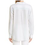 Rails Women's Charli Awning Stripe Linen Blend Blouse, Large, White/Blue, NWT Photo 2