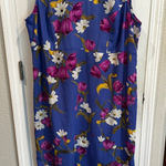 Women's Studio C Blue Floral Sleeveless Dress Plus 2X Photo 0
