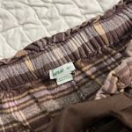 Aerie  Soft Plaid Pajama Joggers brown Gingham Lounge Pants drawstring Photo 2