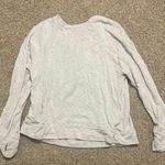 Aerie White Heathered Crewneck Sweatshirt Photo 0