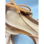 Gianvito Rossi  Suede Lace Up Flat Sandals Tan Brown Women's Size 38.5 Photo 4