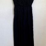 Madewell NWT Ruched Straight-Leg Crop Jumpsuit in Black Photo 3