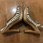 Michael Kors Michael  Wooden Heel Sandals Retro Gold Size 5.5 Photo 5