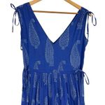 Oliphant Persia Blue Paisley Maxi Dress size XS Ties Full Skirt Photo 3