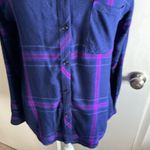 Rails 30.  Hunter Plaid Ultraviolet Button-Down Longsleeve Top Size Medium Photo 3