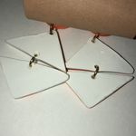 Orange and Blue Geometric Retro Boho Clay Earrings Photo 4