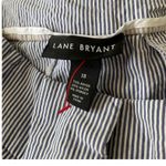 Lane Bryant Striped Cropped Pants Size 18 Blue White Wide Leg Casual Photo 1