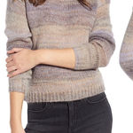 Something Navy Womens  Muted Stripe Pullover Sweater size XS Photo 0