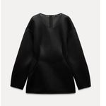 ZARA  black mesh organza thick long top / mini dress Photo 5