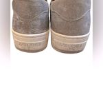 J/Slides Silver Metallic Leather Slip On Sneaker Size 7.5 Photo 2