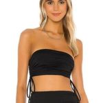 l*space L* Kim Bikini Top in Black Strapless Tube Size Small NWT Photo 0