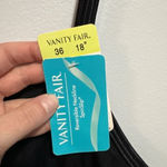 Vanity Fair NWT Vintage  Black Opaque Midi Slip Dress V-neck Size 36 Made in USA Photo 3