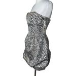 Jessica McClintock  Animal Print Strapless‎ Dress Size 4 Bubble Hem Statement NEW Photo 1