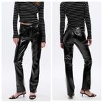 Gap NWT  Short Mid Rise Faux Patent Leather Baby Boot Pants size 6 Photo 1