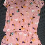 Pink Halloween Themed Short Pajama Set Size L Photo 2