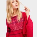 Free People Craft Time Bell Sleeve Sweater - Pink Photo 1