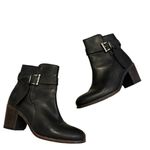 Frye  Malorie Knotted Short Boots Black Leather, Sz 6 Photo 2